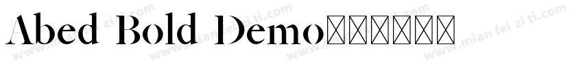 Abed Bold Demo字体转换